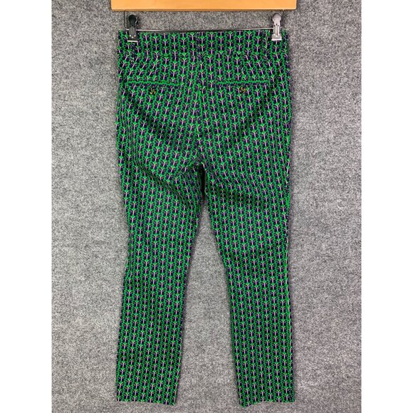 Anthropologie The Essential Slim Trousers‎ Green Butterfly Ankle Women’s Size 4 - Picture 3 of 11